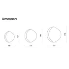 Oglindă în formă de Abigaille cu semi-ramă din sticlă fuzionată, fabricată în Italia Viadurini