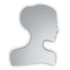 Oglindă în formă de chip de femeie, fabricată în Italia - Brunilde Viadurini