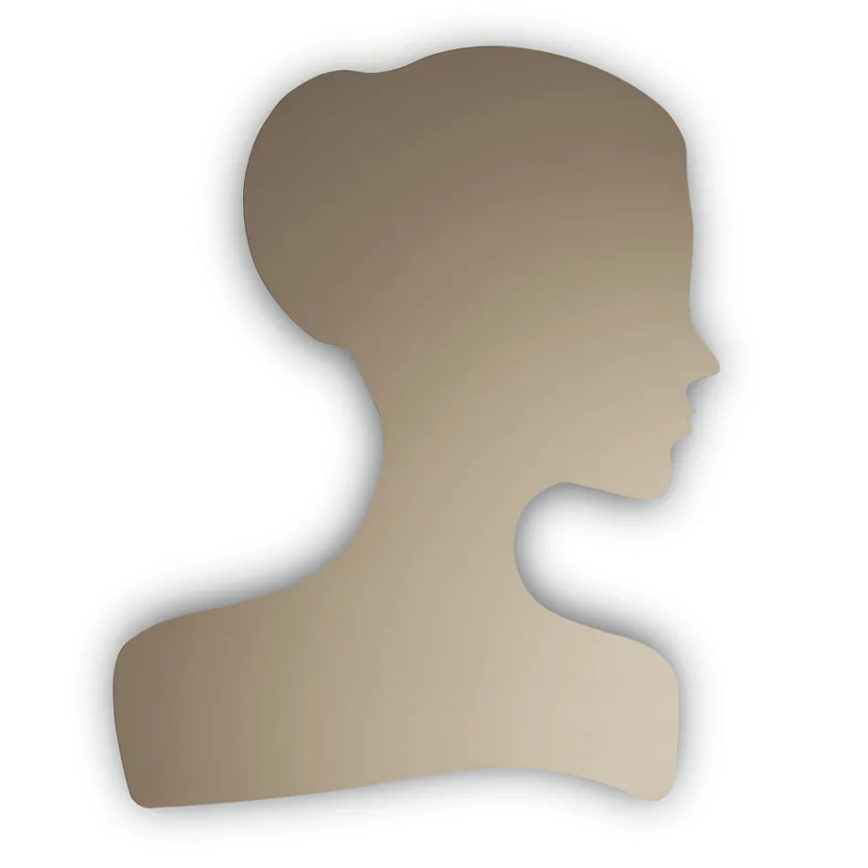 Oglindă în formă de chip de femeie, fabricată în Italia - Brunilde Viadurini