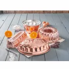 Deserturi Tigaie ovală pentru tort în cupru conservat cu mână cu decor - Gianfilippo Viadurini