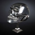 Statuie în formă de craniu din ceramică argintie Made in Italy - Craniu