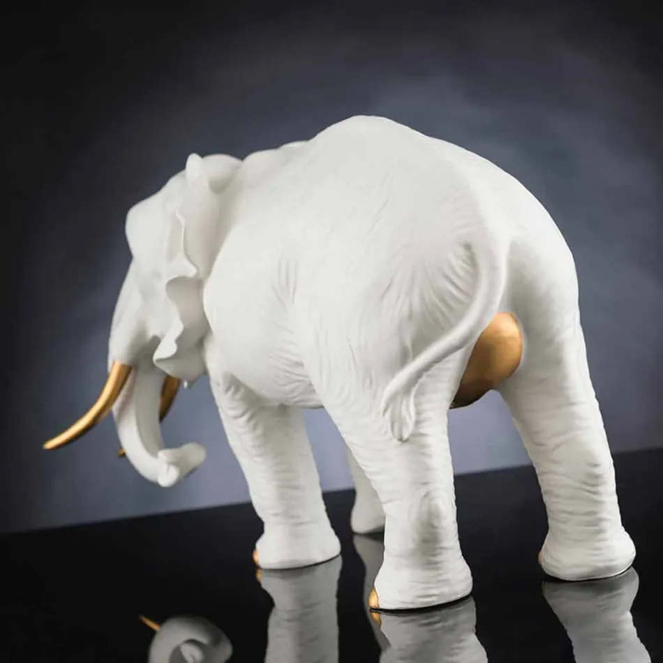 Figurina de elefant ceramică realizată manual Made in Italy - Infanterist Viadurini