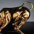 Figurină ceramică realizată manual în formă de taur Fabricată în Italia - Bulino Viadurini