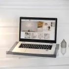 Suport pentru laptop în plexiglas transparent sau afumat Design 2 bucăți - Nerdino Viadurini