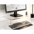 Stand pentru monitor în design italian transparent sau fumat din plexiglas - Nerd Viadurini