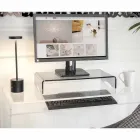 Stand pentru monitor în design italian transparent sau fumat din plexiglas - Nerd Viadurini