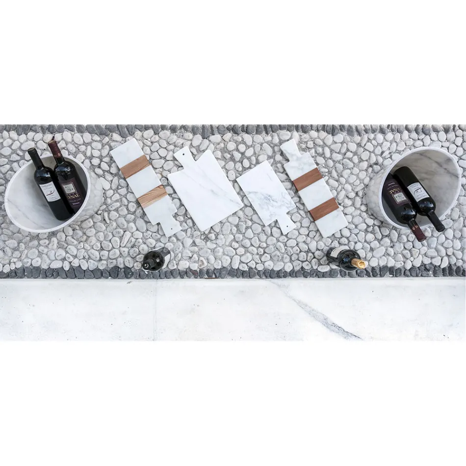 Marmura alba de Carrara si lemnul realizat in Italia Viadurini