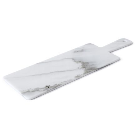 Placa de taiat lunga in marmura alba de Carrara Design Made in Italy - Ghione Viadurini