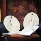 Placă de tăiere ovală modernă din marmură albă de Carrara Made in Italy - Masha Viadurini