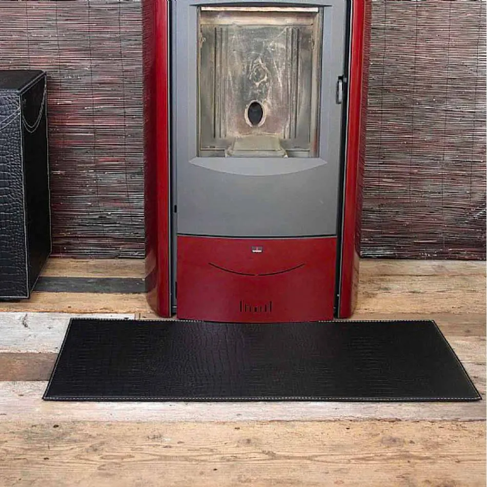 Covoraș din piele pentru șemineu / sobă Diva Made in Italy Viadurini