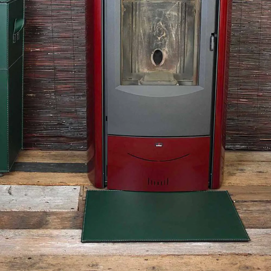 Covoraș din piele pentru șemineu / sobă Virgilio Made in Italy Viadurini