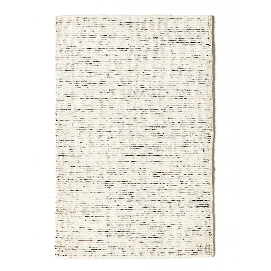 Covor de sufragerie din Bumbac, Viscoza si Lână Produs la războaie manuală - Melita Viadurini