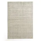 Covor de sufragerie produs pe războaie manuală din viscoză, lână și bumbac - Cristel Viadurini