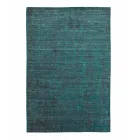 Covor de sufragerie produs pe războaie manuală din viscoză, lână și bumbac - Cristel Viadurini