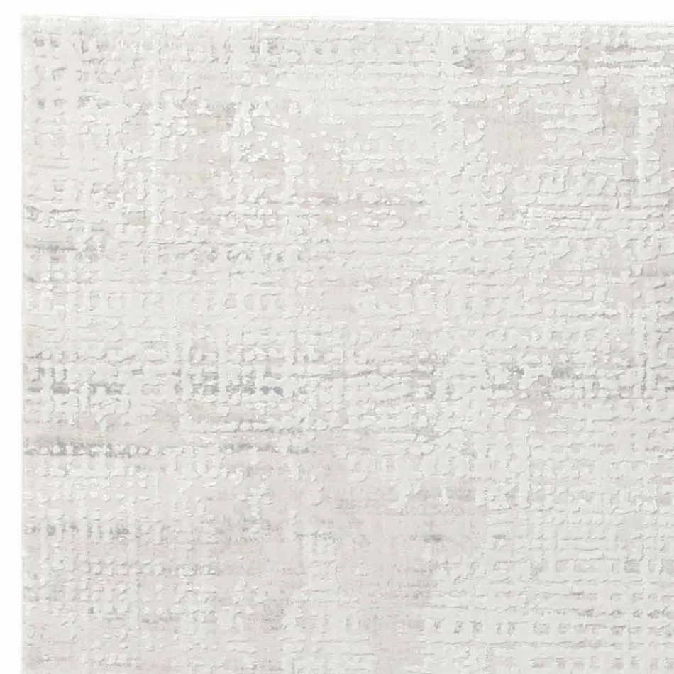 Covor de design cu design bej în poliester și vâscoză - Occitania Viadurini