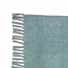 Covor dreptunghiular din material colorat cu ciucuri - Fibraù Viadurini