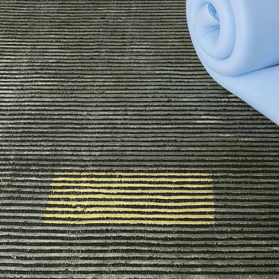 Covor din viscoză colorată, lucrat manual, țesut în India - Gilberto Viadurini