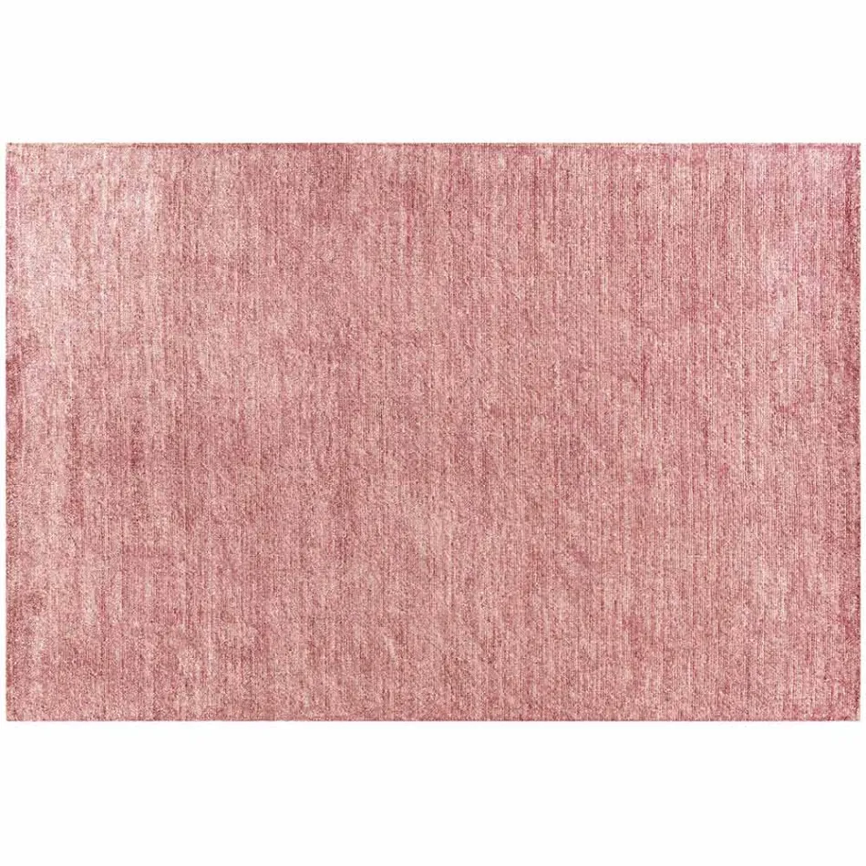 Covor lucrat manual țesut în India Lână de înaltă calitate și mătase de bambus - Anella Viadurini