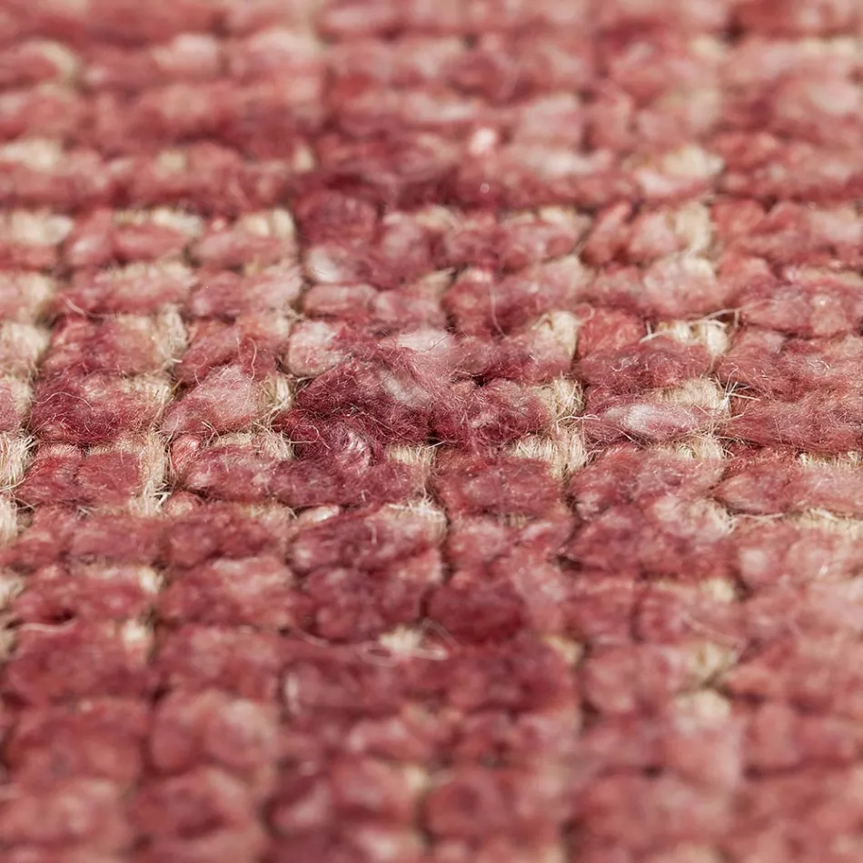 Covor lucrat manual țesut în India Lână de înaltă calitate și mătase de bambus - Anella Viadurini