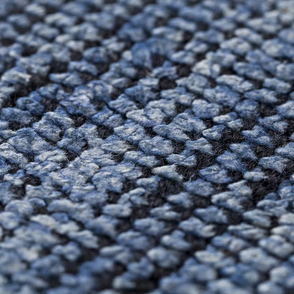 Covor lucrat manual țesut în India Lână de înaltă calitate și mătase de bambus - Anella Viadurini