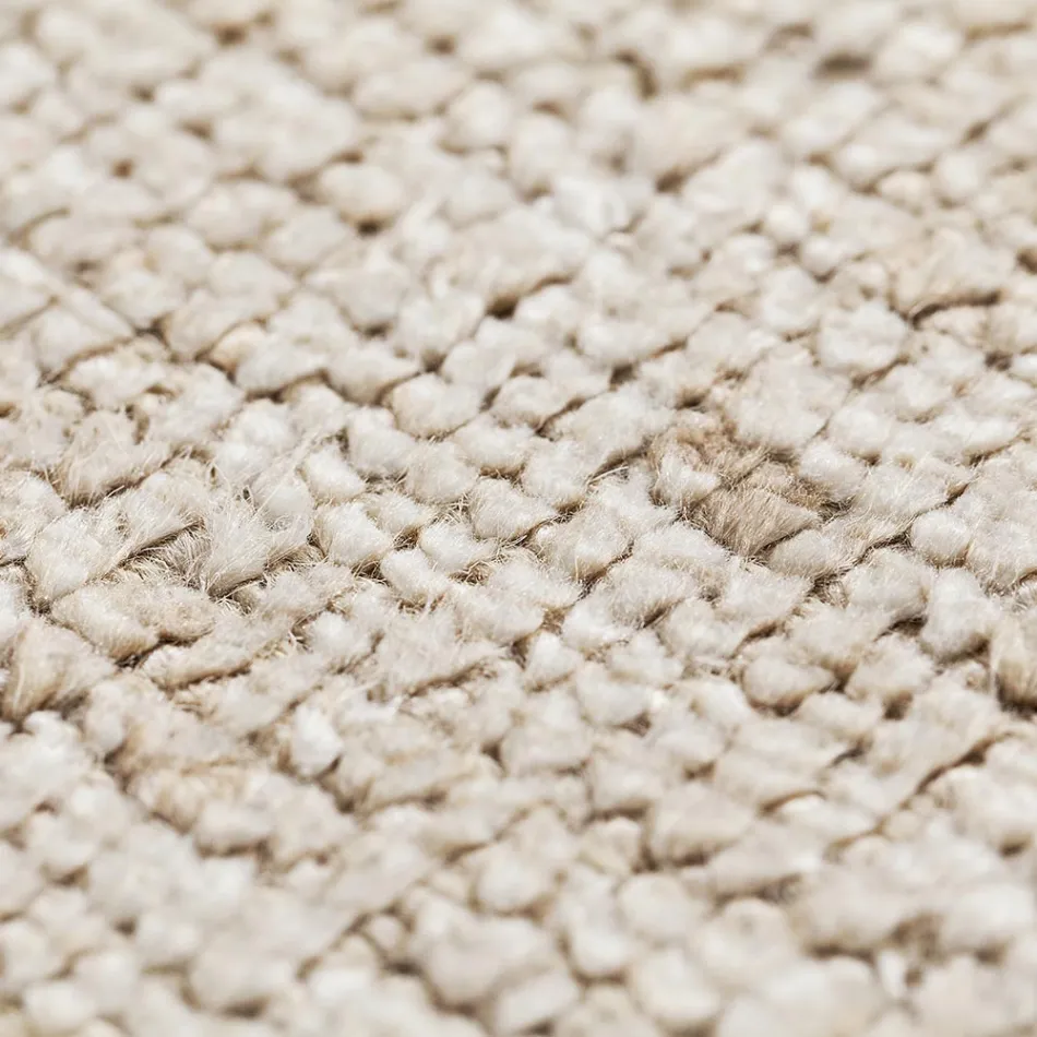 Covor lucrat manual țesut în India Lână de înaltă calitate și mătase de bambus - Anella Viadurini