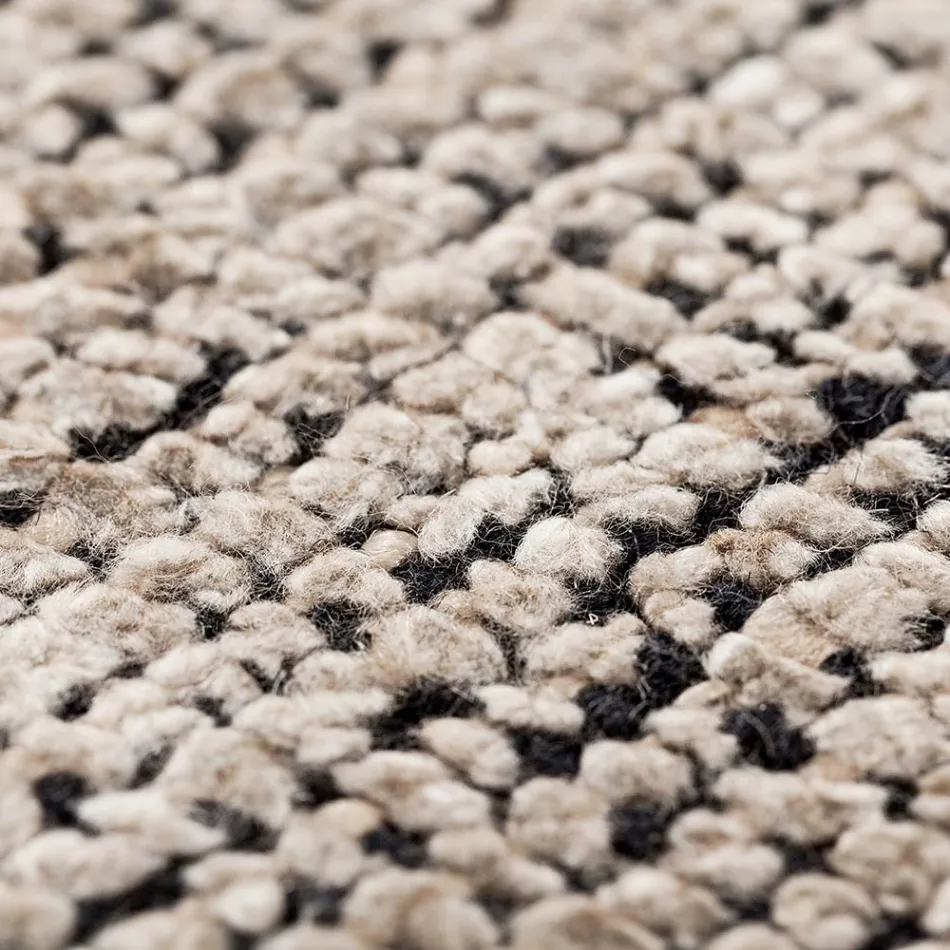 Covor lucrat manual țesut în India Lână de înaltă calitate și mătase de bambus - Anella Viadurini