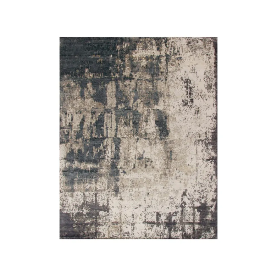 Covor de sufragerie cu design modern și elegant din mătase și lână de bambus - Pasha Viadurini