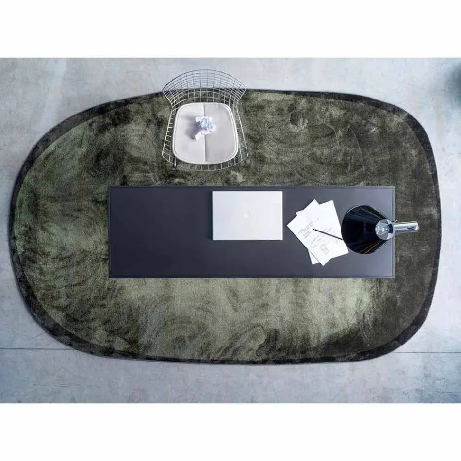 Covor oval de living din poliamidă cu imprimare digitală - Palmer Viadurini