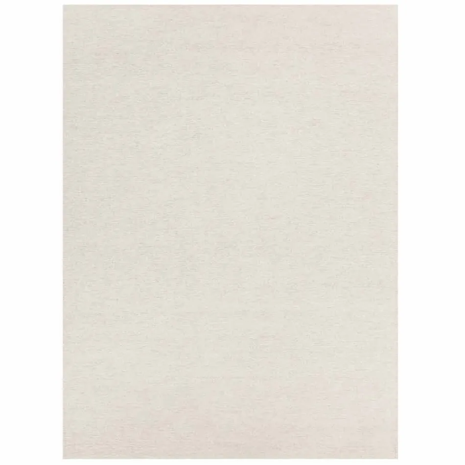 Covor dreptunghiular din lână și bumbac maro sau cremă de design modern - Kuta Viadurini