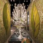 Covor de sufragerie în formă de frunze, din lână tuftată manual, fabricat în Italia - Acino Viadurini