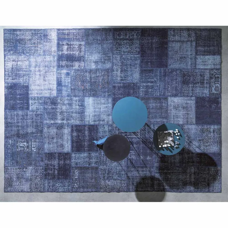 Covor artizanal pentru camera de zi în mozaic, înnodat manual în Türkiye - Raimund Viadurini