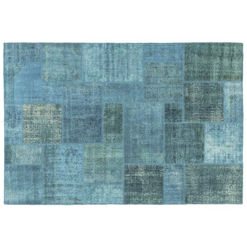 Covor artizanal pentru camera de zi în mozaic, înnodat manual în Türkiye - Raimund Viadurini