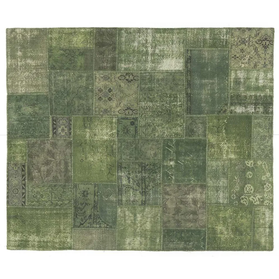 Covor artizanal pentru sufragerie în mozaic, înnodat manual în Türkiye - Raimund Viadurini