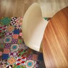 Covor de sufragerie modern în vinil cu fantezie colorată - Timio Viadurini