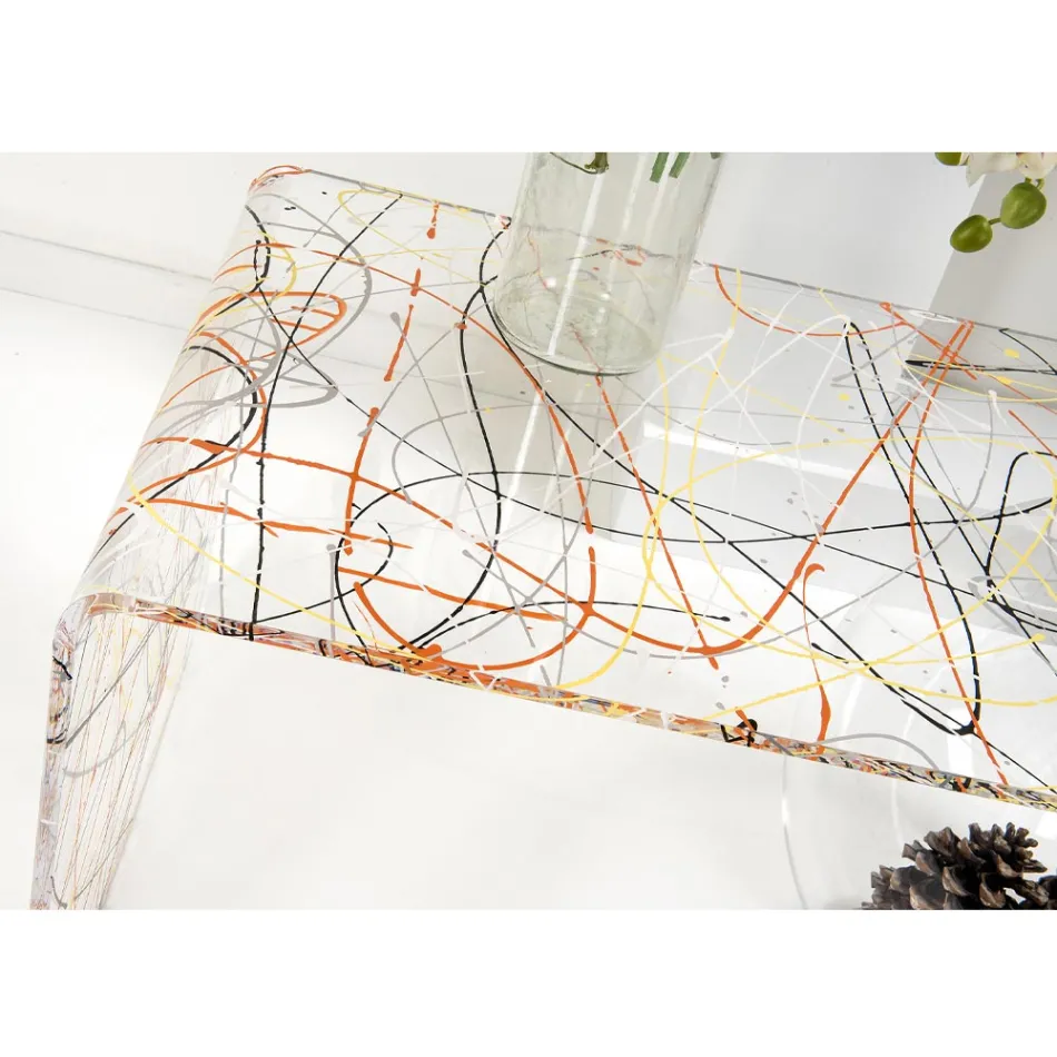 Masa punte moderna din plexiglas fabricata in Italia, Bolly Viadurini