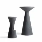 Măsuță de cafea în aer liber, înaltă, din polietilenă, cu blat rotund Made in Italy - Desmond Viadurini