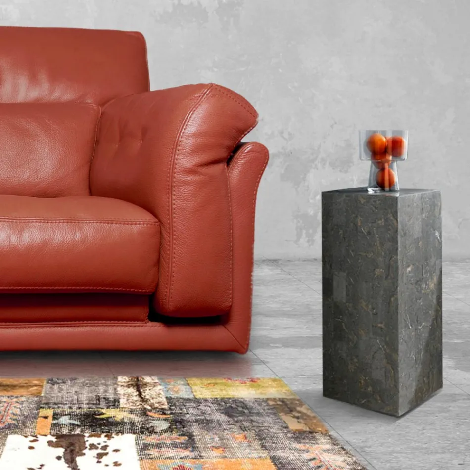 Măsuță de cafea înaltă cu finisaj Fossil Stone Grey - Florida Viadurini