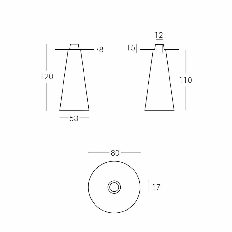 Placă de înaltă vârf (H120) din polietilenă și sticlă din Italia Viadurini