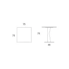 Masuta de cafea patrata inalta din metal inclinat si blat din ceramica mata - Coriko Viadurini