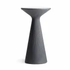 Masă de cafea rotundă în aer liber, înaltă, din polietilenă și HPL, fabricată în Italia - Desmond Viadurini