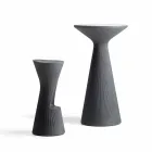 Masă de cafea rotundă în aer liber, înaltă, din polietilenă și HPL, fabricată în Italia - Desmond Viadurini