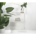 Noptieră de masă joasă în plexiglas transparent Made in Italy - Alamain Viadurini