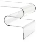 Masă de cafea Dennis din plexiglas transparent, fabricată în Italia Viadurini