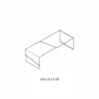 Măsuță de cafea joasă pentru sufragerie în sticlă transparentă în consolă - Reducere Viadurini