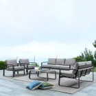 Masă mică în aer liber, din aluminiu vopsit alb sau antracit - Aniello Viadurini