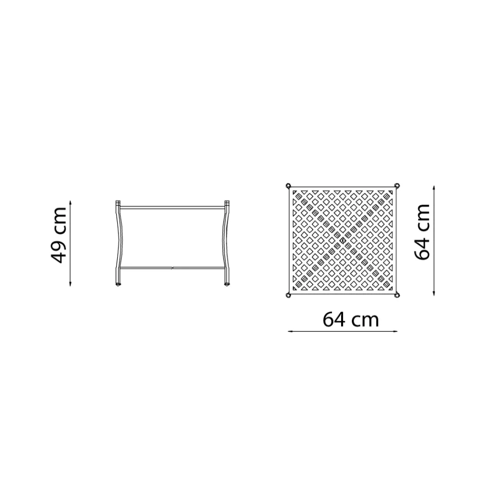 Masuta de cafea pliabila pentru exterior din otel galvanizat Made in Italy - Selvaggia Viadurini