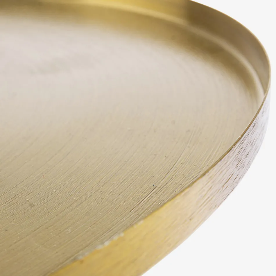 Masuta de cafea de design din otel placat cu alama - Kakta Viadurini