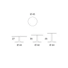 Masuta de cafea joasa din metal si ceramica de diverse dimensiuni - Amereo Viadurini