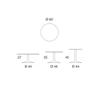 Masuta de cafea joasa din metal si ceramica de diverse dimensiuni - Amereo Viadurini