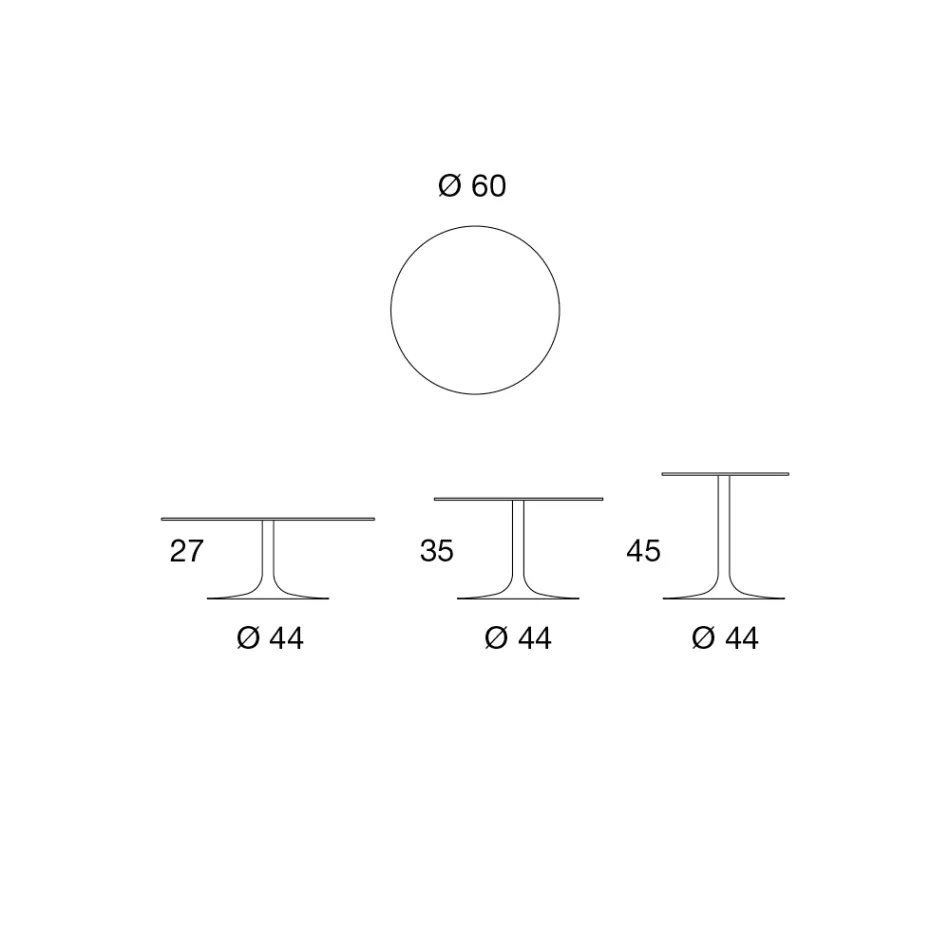 Masuta de cafea joasa din metal si ceramica de diverse dimensiuni - Amereo Viadurini